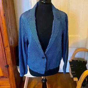 J.Crew Mercantile utility blazer pinstripe small NWT